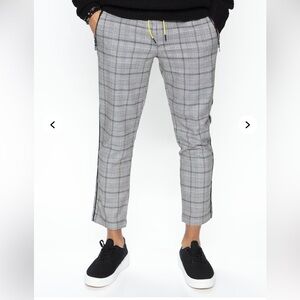 Fashion Nova Plaid Cropped Joggers